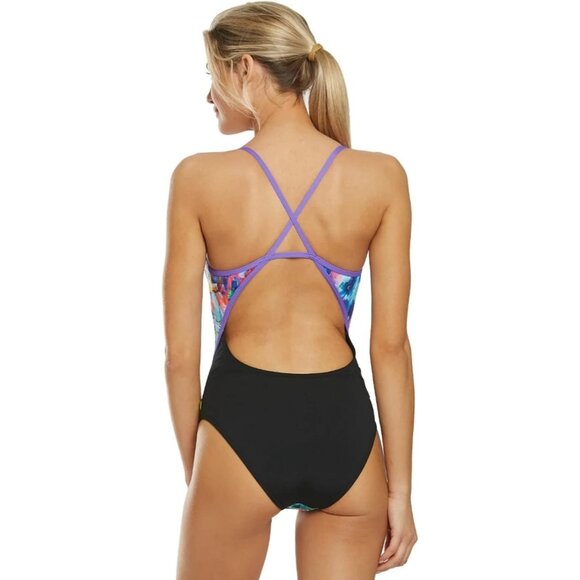 Michael Phelps MP Racer Back One Piece Training Swimsuit Vintage Rebel 26 NWT - Picture 3 of 4